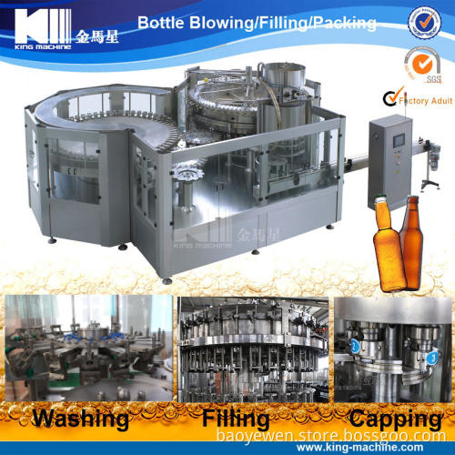 Glass bottle wine filling line